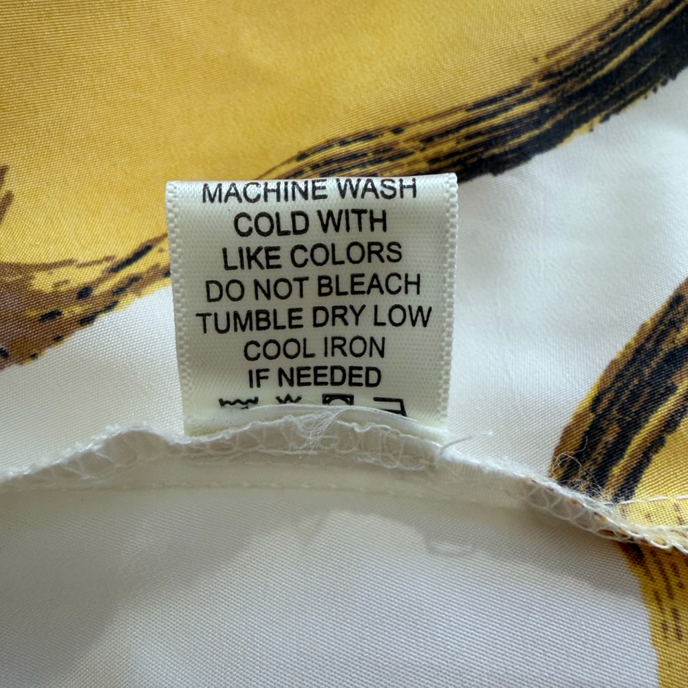 Her Destiny Midi Skirt Lemon print yellow green full fit and flare size L - Picture 7 of 12